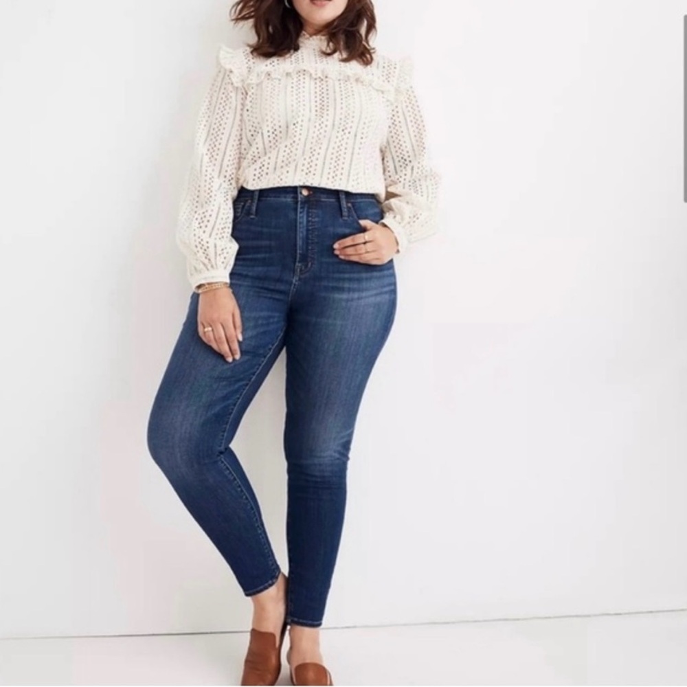 Madewell High-Rise Dark Blue Skinny Jeans - Women size 31